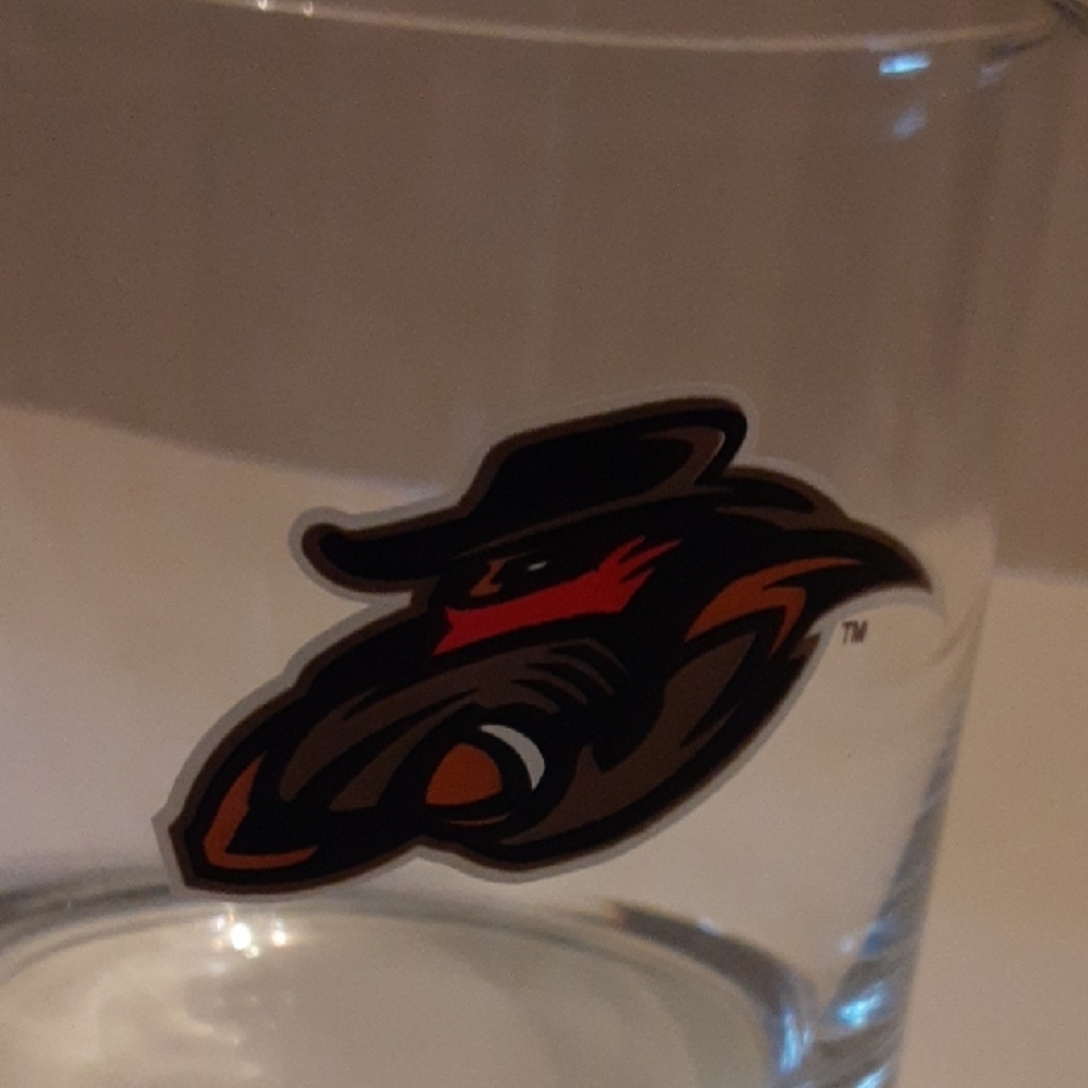 Clear Glass Tumbler with Ottawa Renegades Logo